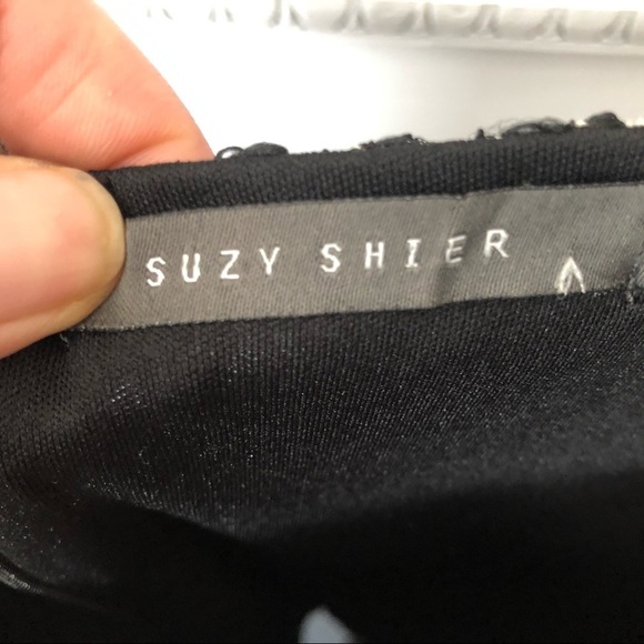 🎄Suzy Shier black  and white dress, knee length SZ L - Picture 9 of 9